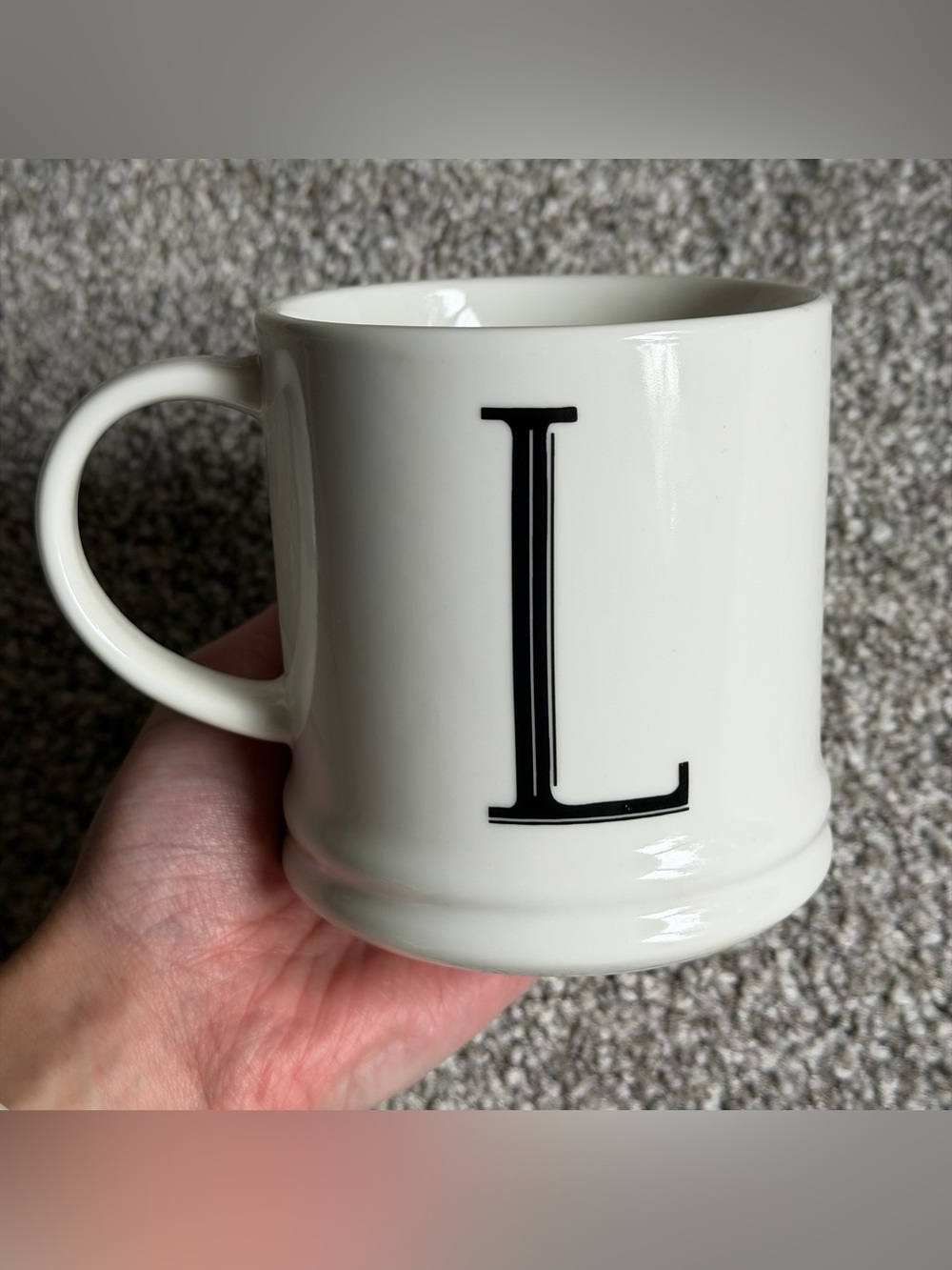 Threshold Monogrammed Porcelain Mug - L